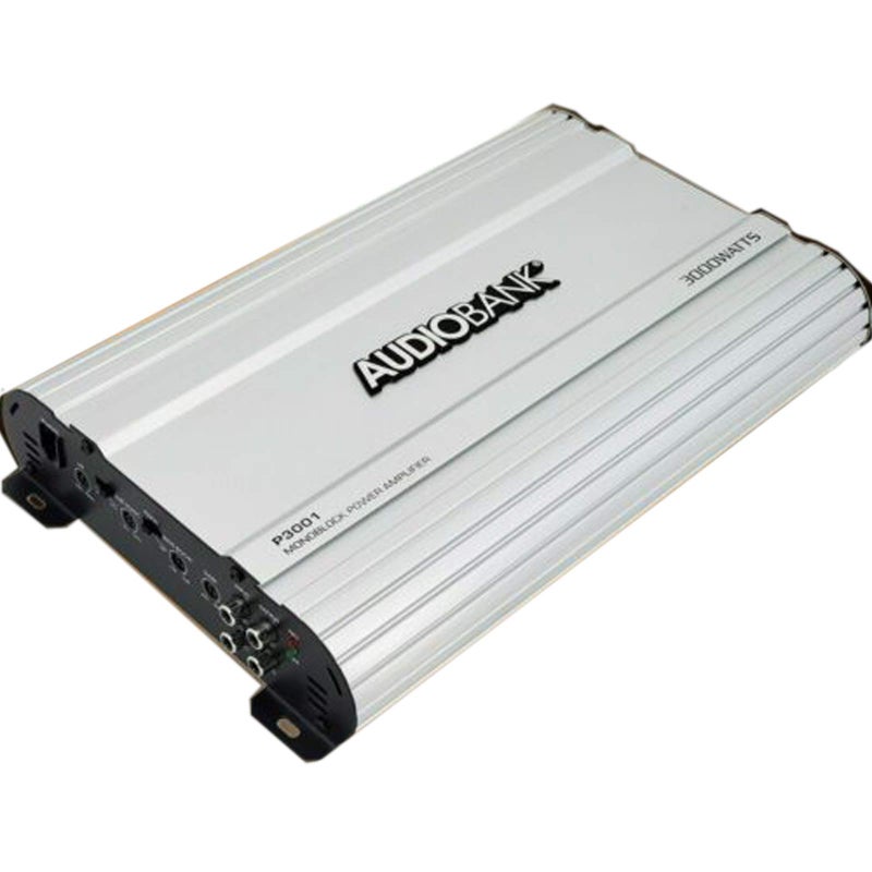 Audiobank Monoblock 3000 WATTS Amp Class AB Car Audio Stereo Amplifier P3001 Heavy-Duty Aluminum Alloy Heatsink | Class A-B Operation Remote On/Off Circuit - Image 1